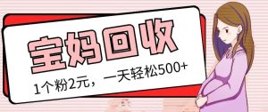 最新宝妈粉回收变现计划及胎教音乐高端变现玩法全套教程!(非老玩法)-互联网资源大全网