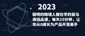 聪明的跨境人都在学的亚马逊选品课,每天10分钟,让你从0成长为产品开发高手-互联网资源大全网