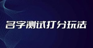 最新抖音爆火的名字测试打分无人直播项目，轻松日赚几百+【打分脚本+详细教程】-互联网资源大全网