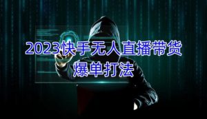 2023快手无人直播带货爆单教程,正规合法,长期稳定,可批量放大操作-互联网资源大全网