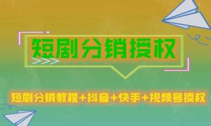 短剧分销授权,收益稳定,门槛低(视频号,抖音,快手)-第一资源库