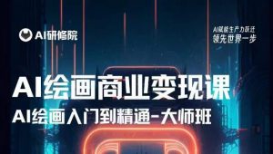 AI绘画商业研修班训练营,从入门到精通,熟练使用AI工具到将AI绘画技术应用到各类商业场景的变现课-互联网资源大全网