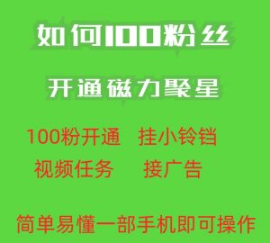 最新外面收费398的快手100粉开通磁力聚星方法操作简单秒开-互联网资源大全网