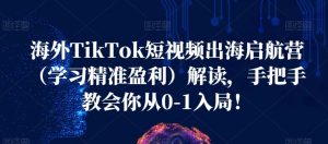 海外TikTok短视频出海启航营(学习精准盈利)解读,手把手教会你从0-1入局!-第一资源库