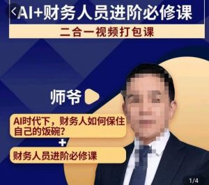 AI+财务人员进阶必修课二合一视频打包课,财务人员进阶必修课-第一资源库