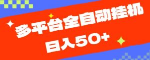 多平台全自动挂机，提现秒到账【揭秘】-第一资源库