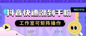 抖音快速涨粉秘籍,教你如何快速涨到千粉,工作室可矩阵操作【揭秘】-第一资源库