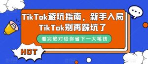 TikTok避坑指南,新手入局TikTok别再踩坑了-互联网资源大全网