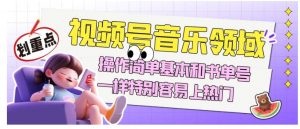 视频号音乐领域项目玩法，操作简单基本和书单号一样，特别容易上热门【揭秘】-互联网资源大全网