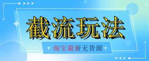 首发价值2980最新淘宝无货源不开车自然流超低成本截流玩法日入300+【揭秘】-互联网资源大全网