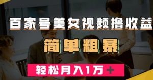 百家号美女视频撸收益，几分钟一条视频，轻松月入万元【揭秘】-互联网资源大全网