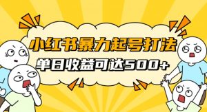 小红书暴力起号秘籍，11月最新玩法，单天变现500+，素人冷启动自媒体创业【揭秘】-第一资源库