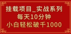 挂载项目,小白轻松破1000,每天10分钟,实战系列保姆级教程【揭秘】-互联网资源大全网