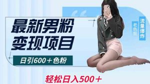 最新男粉变现项目，日引600＋色粉，全平台通用，轻松日入500＋【揭秘】-互联网资源大全网