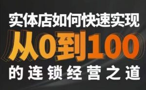 星哥·实体如何快速实现从0-100的连锁经营之道-互联网资源大全网