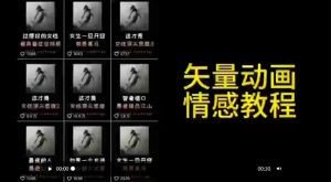 矢量动画情感教程：高点赞涨粉，适合情感、思维、创业教育等赛道-互联网资源大全网