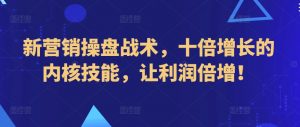 新营销操盘战术，十倍增长的内核技能，让利润倍增！-互联网资源大全网