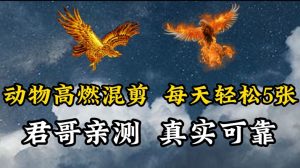 动物超燃混剪,每天轻松5张,剪辑简单大家爱看【揭秘】-互联网资源大全网
