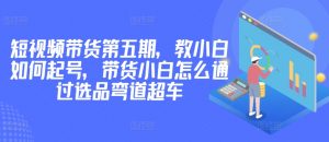 价值2980短视频带货第五期，教小白如何起号，带货小白怎么通过选品弯道超车-互联网资源大全网