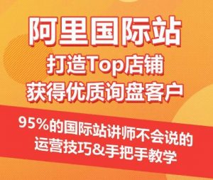 【阿里国际站】打造Top店铺&获得优质询盘客户,95%的国际站讲师不会说的运营技巧-互联网资源大全网