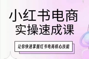 小红书电商实操速成课,让你快速掌握红书电商核心技能-互联网资源大全网