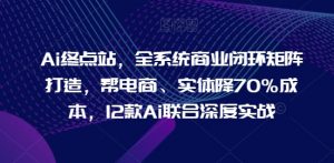 Ai终点站，全系统商业闭环矩阵打造，帮电商、实体降70%成本，12款Ai联合深度实战-互联网资源大全网