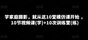 学家庭摄影,就从这10堂模仿课开始 ,10节视频课(学)+10次训练营(练)-互联网资源大全网