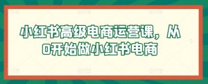 小红书高级电商运营课，从0开始做小红书电商-互联网资源大全网
