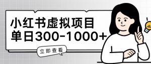 小红书虚拟项目家长会项目，单日一到三张【揭秘】-第一资源库