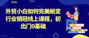 外贸小白如何完美蜕变行业销冠线上课程,初出门0基础-互联网资源大全网