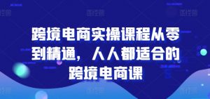 跨境电商实操课程从零到精通，人人都适合的跨境电商课-互联网资源大全网