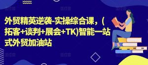 外贸精英逆袭-实操综合课，(拓客+谈判+展会+TK)智能一站式外贸加油站-互联网资源大全网