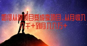 如何从做项目变成卖项目，从月收入几千到月入几万【揭秘】-互联网资源大全网