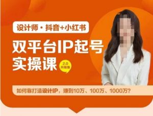 双平台IP起号实操营,教你如何靠打造设计IP,赚到10万、100万、1000万?-互联网资源大全网