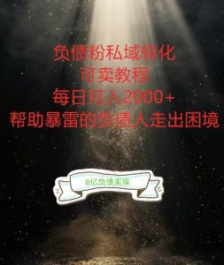 负债粉掘金计划，帮助负债者解决问题，债务规划，债务重组，最好的变现方式【揭秘】-互联网资源大全网