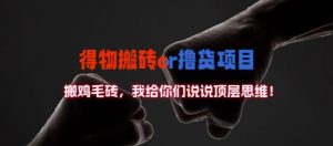 得物搬砖撸货项目?掰下数据,我给你们说说顶层思维【揭秘】-互联网资源大全网