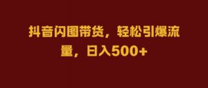 抖音闪图带货,轻松引爆流量,日入几张【揭秘】-第一资源库