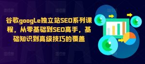 谷歌google独立站SEO系列课程,从零基础到SEO高手,基础知识到高级技巧的覆盖-互联网资源大全网