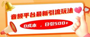 音频平台最新引流玩法，0成本，日引500+【揭秘】-第一资源库