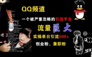 QQ频道,一个被严重忽略的引流平台,流量巨大 实操单日引流500+创业粉兼职粉【揭秘】-互联网资源大全网