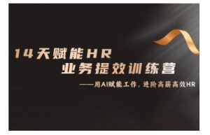14天ChatGPT赋能HR业务提效训练营,从小白到应用高手-互联网资源大全网