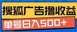 搜狐视频广告全自动撸收益，单号日入5张【揭秘】-互联网资源大全网