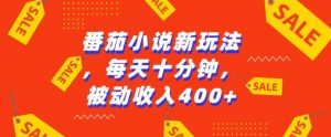 番茄小说新玩法，利用现有AI工具无脑操作，每天十分钟被动收益4张【揭秘】-互联网资源大全网