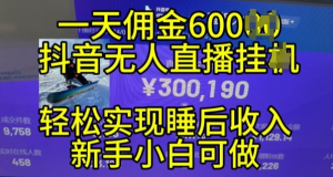 2024年11月抖音无人直播带货挂JI，小白的梦想之路，全天24小时收益不间断实现真正管道收益【揭秘】-互联网资源大全网