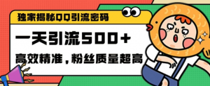 独家解密QQ里的引流密码,高效精准,实测单日加100+创业粉【揭秘】-互联网资源大全网