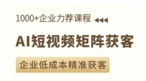 AI短视频矩阵获客实操课，企业低成本精准获客-互联网资源大全网