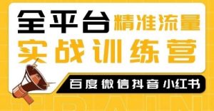 全平台精准流量实战训练营,百度微信抖音小红书SEO引流教程-互联网资源大全网