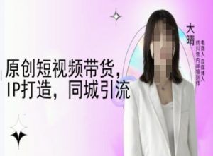 原创短视频带货，IP打造，同城引流-大晴自媒体教程-互联网资源大全网