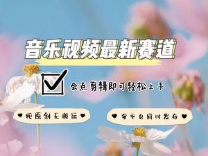 音乐视频赛道最新玩法，纯原创不违规，可所有平台同时发布，会点剪辑即可轻松拿捏-互联网资源大全网