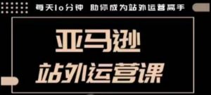 聪明的跨境人都在学的亚马逊站外运营课，每天10分钟，手把手教你成为站外运营高手-互联网资源大全网